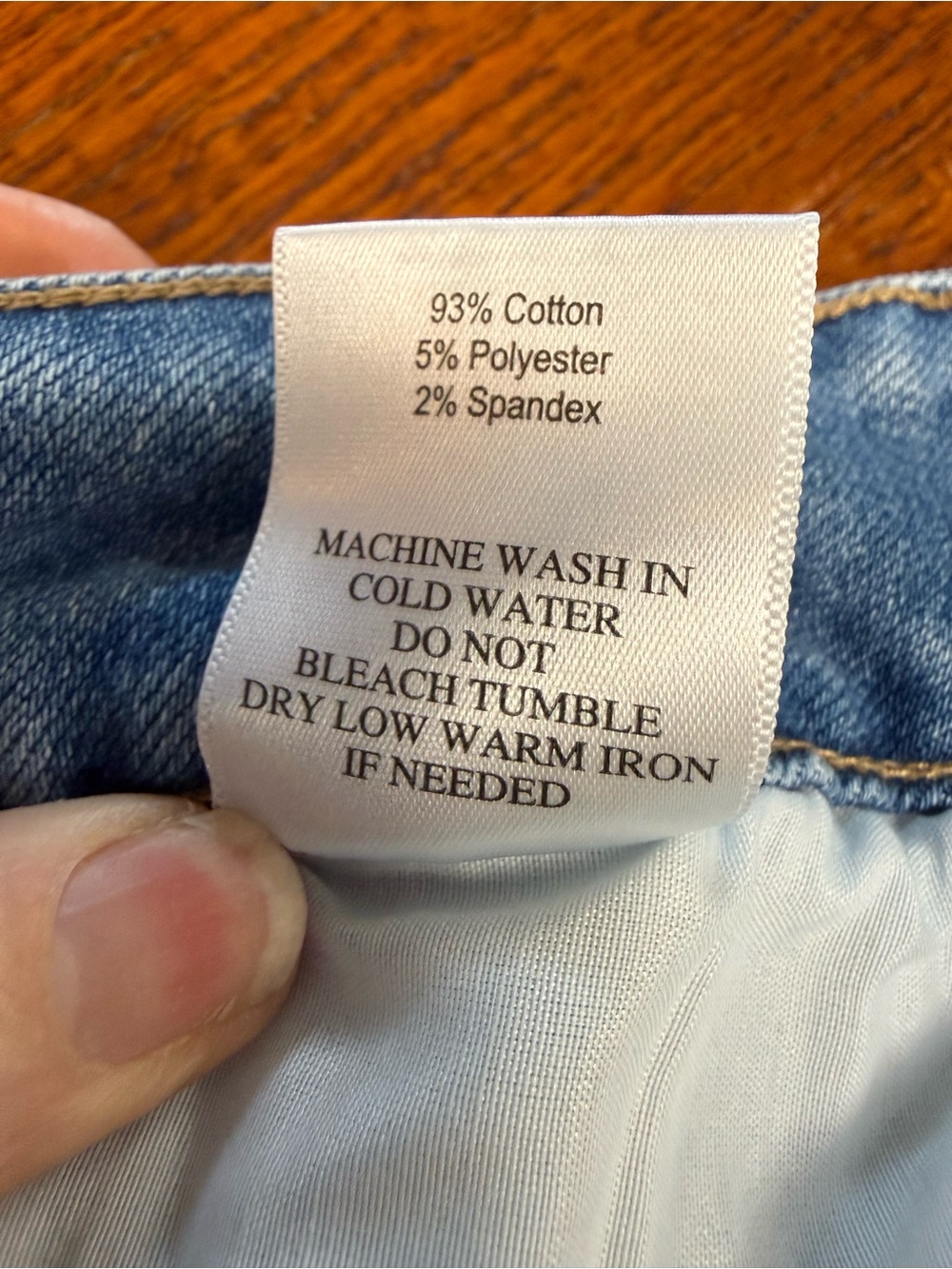 Just USA Light Blue Denim Jeans size 8/29 wide waist band double button no rips - Picture 9 of 9